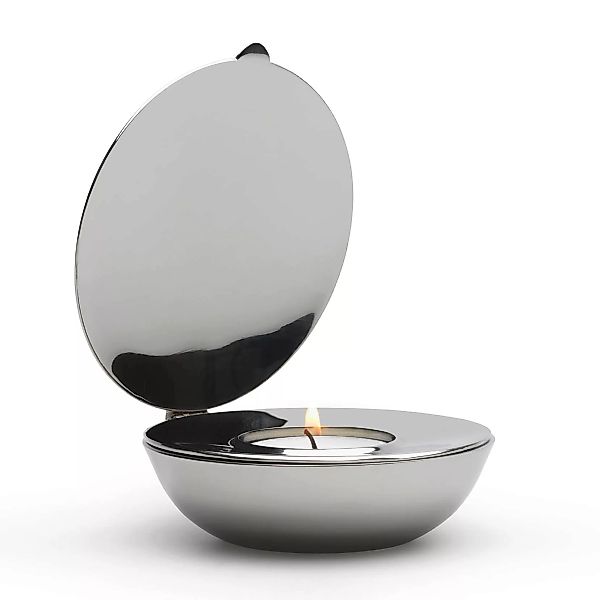 DesignHouseStockholm - Shell Teelichthalter - nickel/H x Ø 3x10cm günstig online kaufen