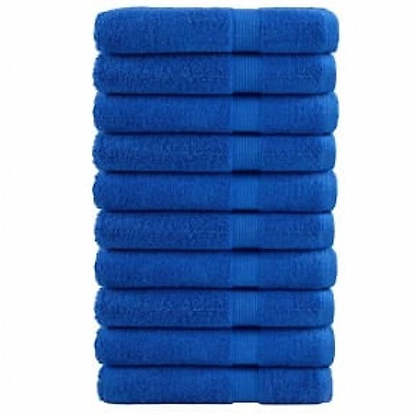 vidaXL Premium-Handtücher 10 Stk Blau 100x200cm 600g/m2 100% Baumwolle günstig online kaufen