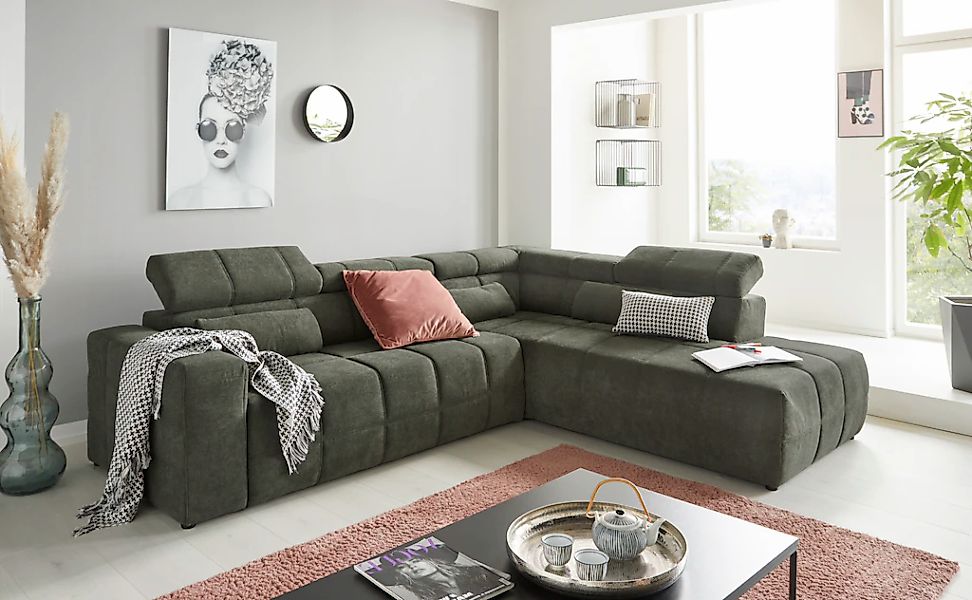 DOMO collection Ecksofa "Modica, zeitlos und elegant, L-Form" moderne Optik günstig online kaufen