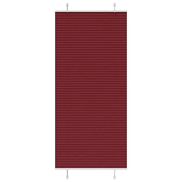 vidaXL Plissee Bordeauxrot 95x200 cm Stoffbreite 94,4 cm Polyester 4015261 günstig online kaufen
