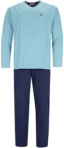 Hajo Schlafanzug Herren Pyjama mit V-Ausschnitt günstig online kaufen