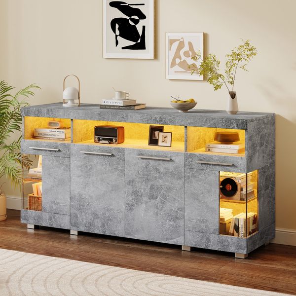 OKWISH Sideboard Seitenschrank (Beistelltisch Kommode, Anrichte, günstig online kaufen