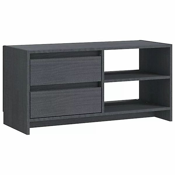 Tv-schrank Grau 80x31x39 Cm Massivholz Kiefer günstig online kaufen