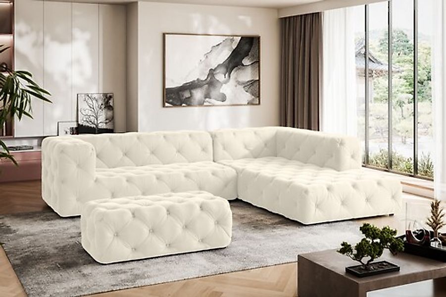 Home affaire Ecksofa »FOLLINA« L-Form, mit klassischer Chesterfield-Knopfhe günstig online kaufen