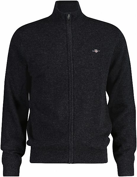 Gant Strickjacke "EXTRAFINE LAMBSWOOL ZIP CARDIGAN" mit Logostickerei günstig online kaufen