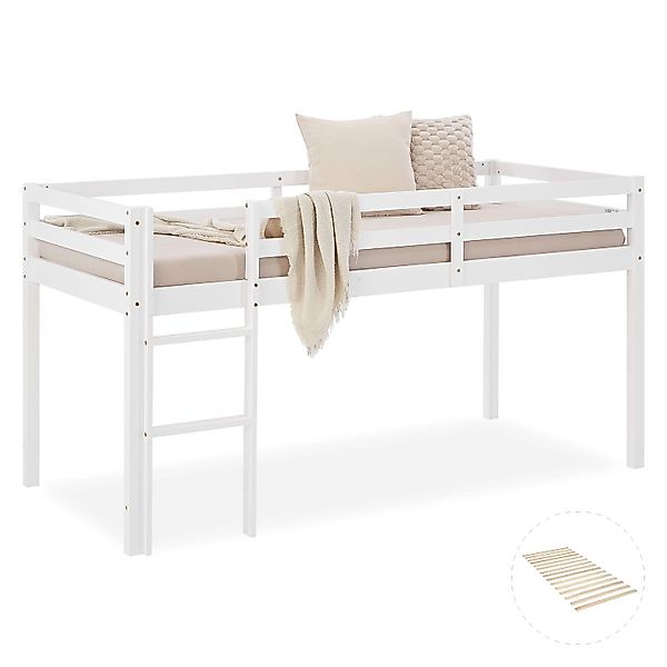 Homestyle4u Kinderbett 90x200 mit Lattenrost in Weiß 2252 günstig online kaufen