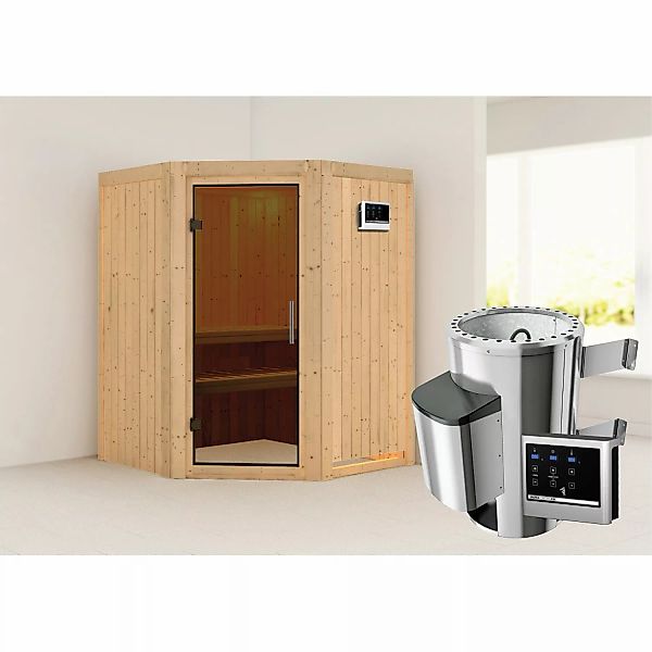 Karibu Sauna mit Ofen externe Stg.Easy Natur günstig online kaufen