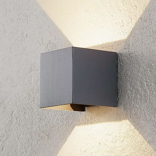 LED-Außenwandleuchte Cube basaltgrau günstig online kaufen