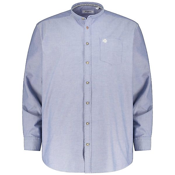 Pfundskerl Trachtenhemd mit Krempelärmeln Farbe blau/weiß Größe: 5XL günstig online kaufen