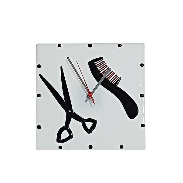 Wanduhr Friseur "Clockworld" (25x25cm) günstig online kaufen