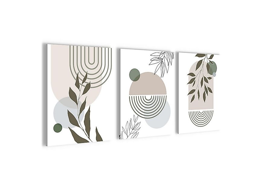 Novart Wandbild Wandbilder Wohnzimmer Abstrakt Figuren Bilder Deko, Grau, m günstig online kaufen