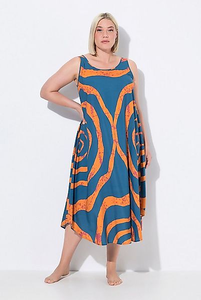 Ulla Popken Maxikleid Midikleid Kreise A-Linie Rundhals ärmellos günstig online kaufen