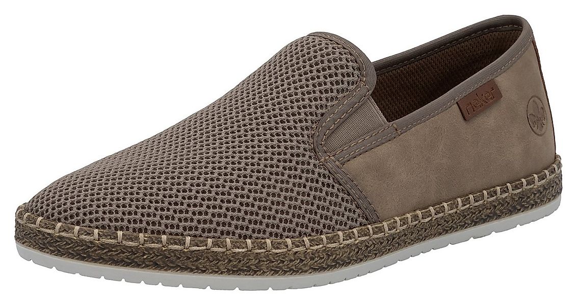Rieker Espadrille Slipper, Strandschuh, Sommerschuh mit Stretcheinsätzen günstig online kaufen