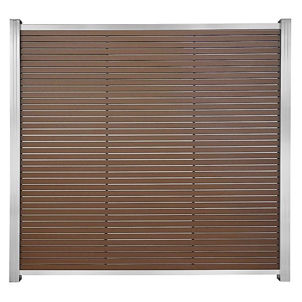 GartenLand WPC Zaun Set Air Gap ca. 180 x 180 cm Sichtschutz Steckzaun Scho günstig online kaufen