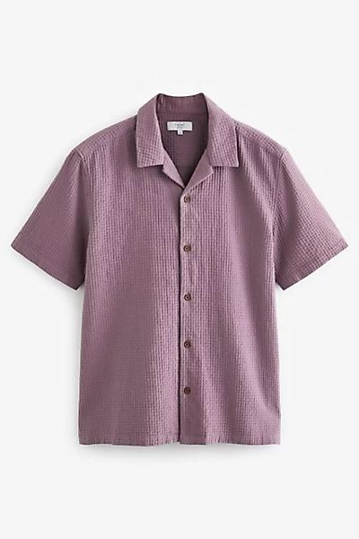 Next Kurzarmhemd Strukturiertes, kurzärmeliges Hemd Kragen (1-tlg) günstig online kaufen