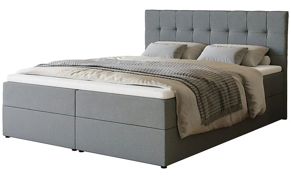 Boxbett mit Bettkasten und Topper Dartford ¦ grau ¦ Maße (cm): B: 160 H: 10 günstig online kaufen