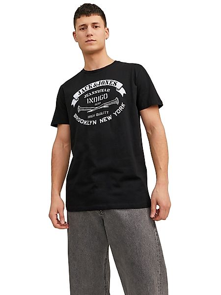 Jack & Jones Herren Rundhals T-Shirt JJEJEANS - Regular Fit günstig online kaufen
