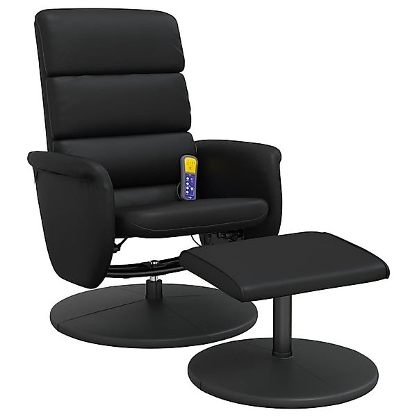 vidaXL Sessel Massagesessel mit Fußhocker Schwarz günstig online kaufen