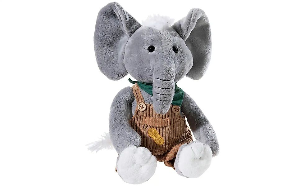 Heunec Plüschtier  Latzhosen-Gang Elefant Eddi Erdnuss ¦ grau ¦ Maße (cm): günstig online kaufen
