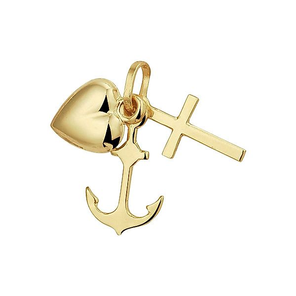 NICEANDnoble Kettenanhänger 585er Gelbgold Kettenanhänger Glaube, günstig online kaufen