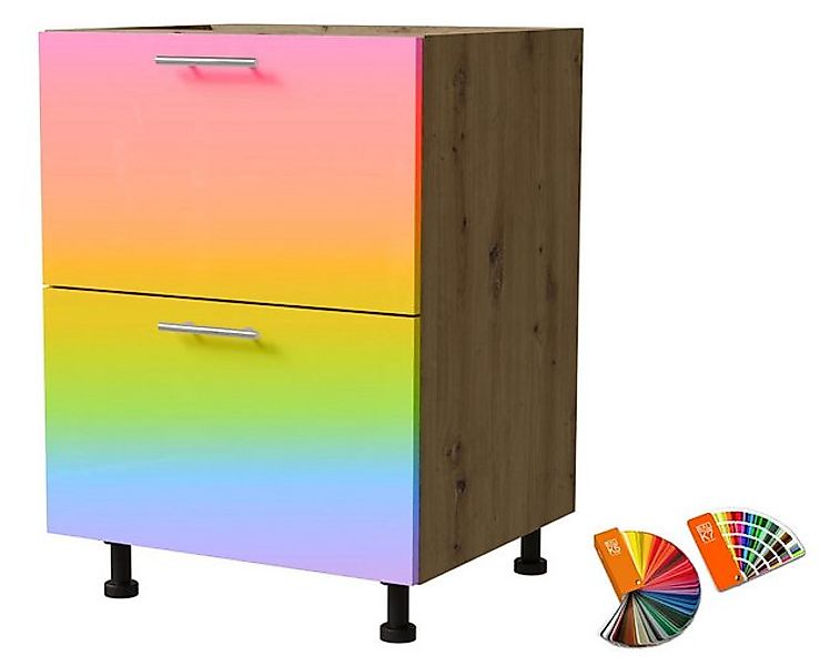 Feldmann-Wohnen Unterschrank Brerra (D2/60, 2 Schubladen - REJS Comfort Box günstig online kaufen