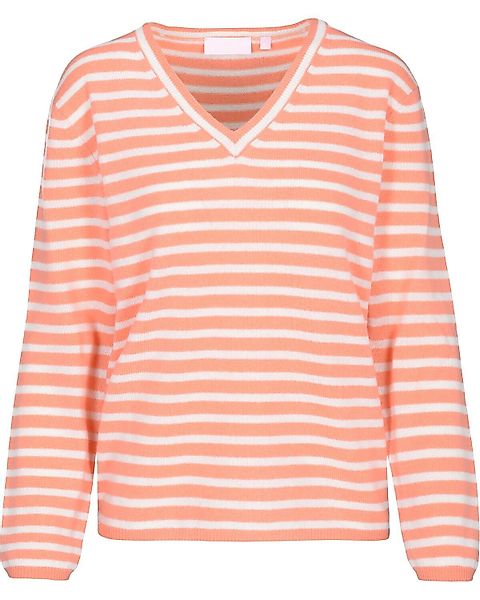 Brigitte von Schönfels Strickpullover Ringel-V-Pullover günstig online kaufen