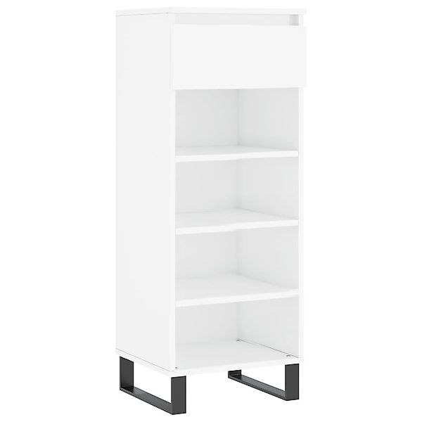 vidaXL Schuhregal Schuhschrank Hochglanz-Weiß 40x36x105 cm günstig online kaufen