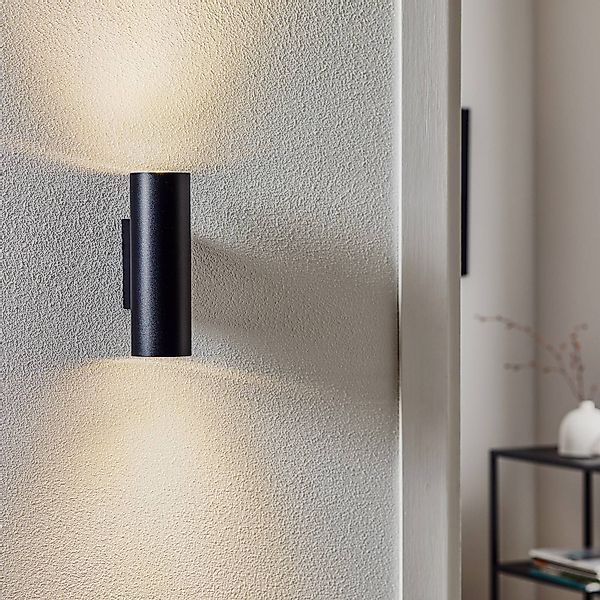 Wandleuchte Marley 2-flammig schwarz günstig online kaufen