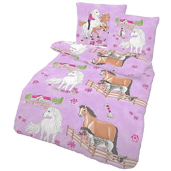 LINKHOFF Kinderbettwäsche Pferde Bettwäsche 135x200 2tlg. günstig online kaufen
