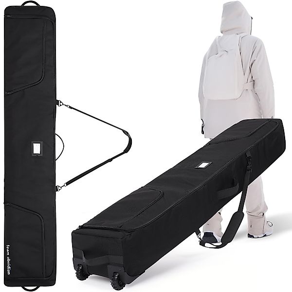 Team Obsidian Skitasche team obsidian Skitasche bis 190cm Skier mit Rollen günstig online kaufen