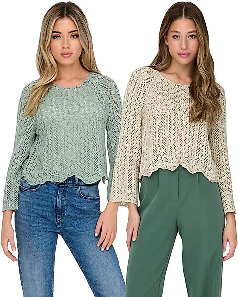 ONLY 3/4 Arm-Pullover Strick Oberteil im günstig online kaufen