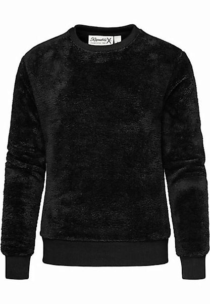 REPUBLIX Sweatshirt LUNA Damen Teddy Pulli Sweatjacke Plüsch Hoodie Pullove günstig online kaufen