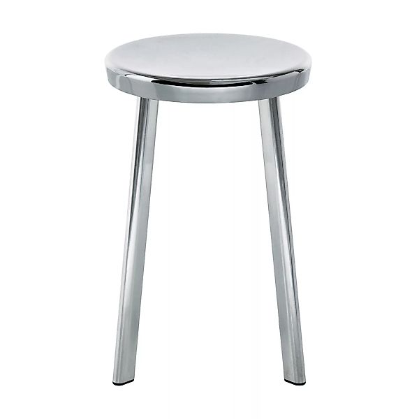 Magis - Déjà-vu Hocker 50cm - aluminium/poliert/Sitz Ø33cm/BxT 42,5x42,5cm günstig online kaufen
