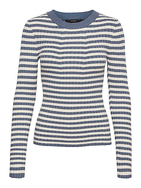 VERO MODA Rippdesign Bluse Damen Blau günstig online kaufen