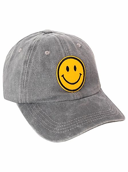 Zwillingsherz Baseball Cap ""Face"" mit fröhlichem Patch, justierbar günstig online kaufen