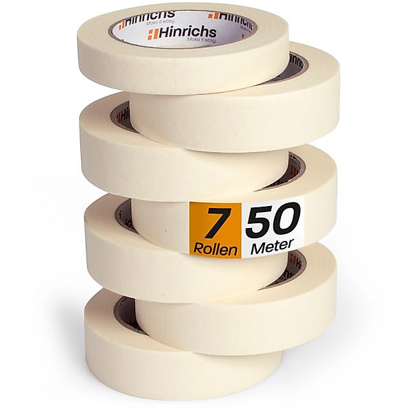 Hinrichs Klebeband 7 x Kreppband 6 Rollen 50 m x 30 mm plus 1 Rolle 50 m x günstig online kaufen