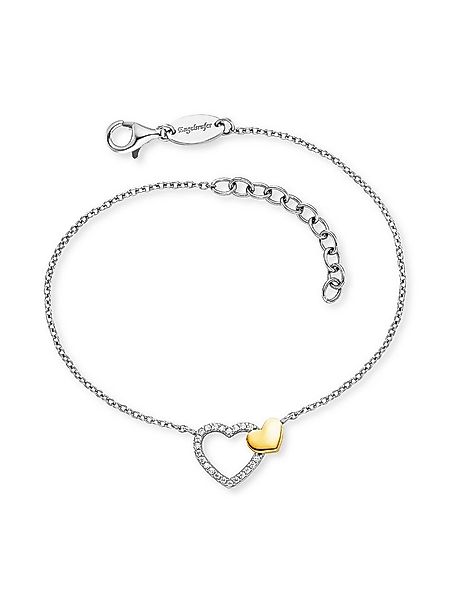 Engelsrufer Armband Herzen Bicolor, Made in Germany - mit Zirkonia (synth) günstig online kaufen