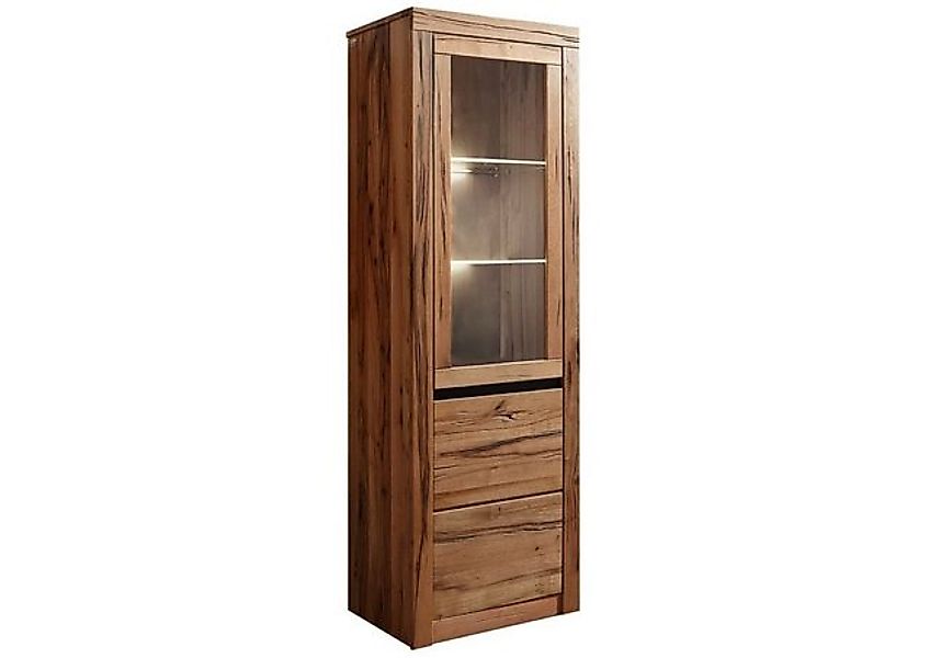 Massivmoebel24 Standvitrine #120 (Vitrine Wild-/Zerreiche 62x42x191 natur g günstig online kaufen