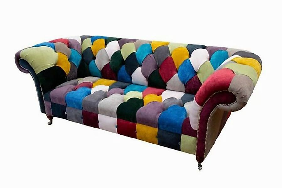 JVmoebel Sofa Buntes Chesterfield Sofa Polster Design Mehrfarbig Sitz Texti günstig online kaufen