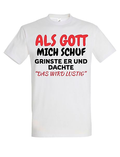 Youth Designz T-Shirt Als Gott mich günstig online kaufen