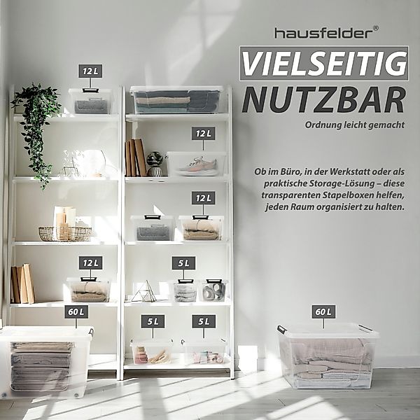 Hausfelder Aufbewahrungsbox Ordnungsboxen mit Deckel und günstig online kaufen