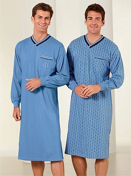 Kings Club Nachthemd "Langarm-Nachthemden" Brusttasche günstig online kaufen