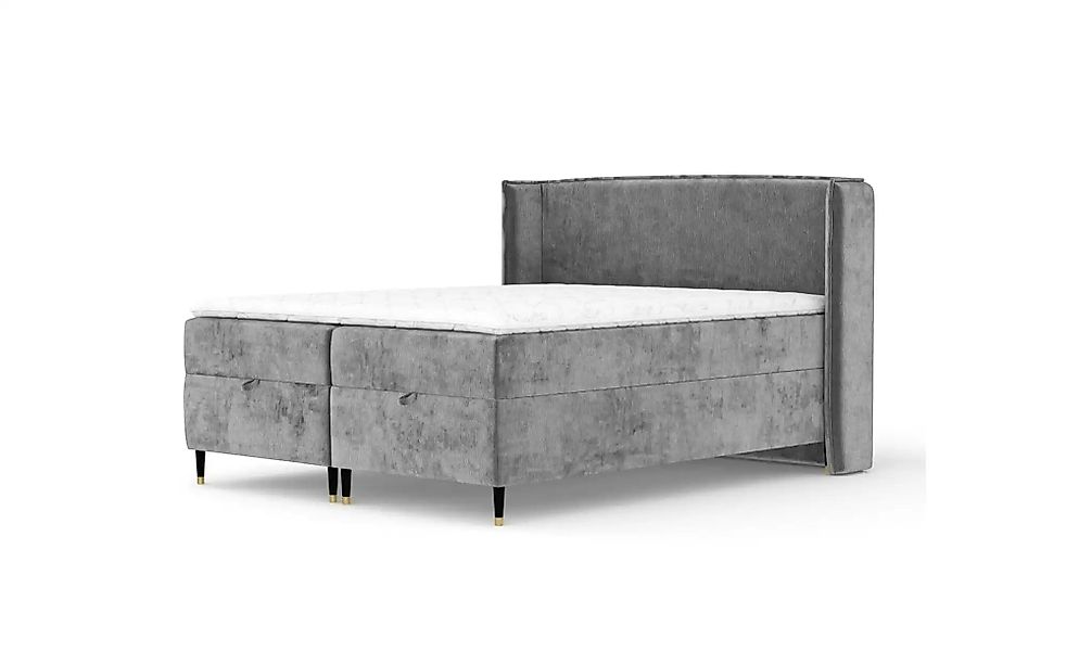 Boxspringbett mit Stauraum   ¦ grau ¦ Maße (cm): B: 178 H: 117 Betten > Kom günstig online kaufen