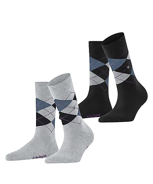 Burlington Socken "Everyday Argyle 2er-Pack" 2er Pack, atmungsaktiv günstig online kaufen