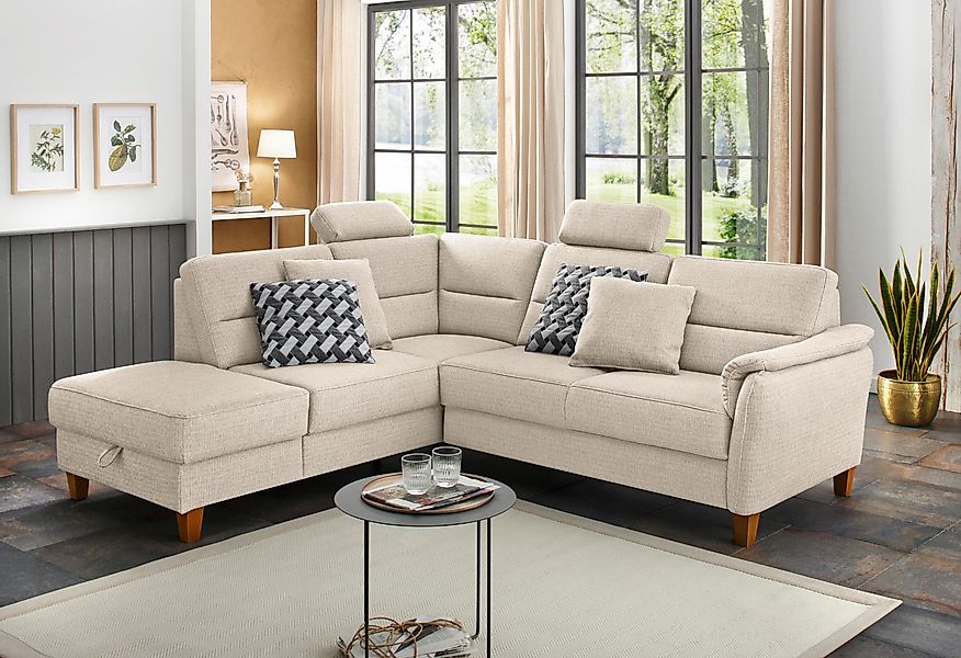 Home affaire Ecksofa Palmera L-Form, Federkern, günstig online kaufen