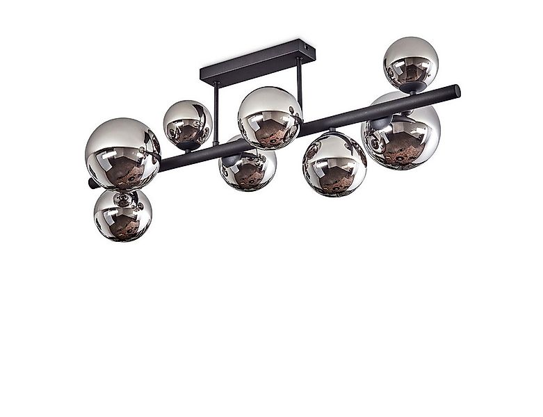 hofstein Deckenleuchte Deckenlampe aus Metall/Glas in Schwarz/Chromfarben/R günstig online kaufen