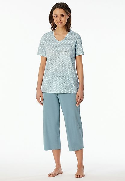 Schiesser Shorty Schlafanzug 3/4 Arm günstig online kaufen