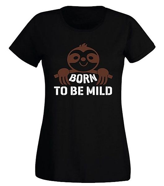 G-graphics T-Shirt Damen T-Shirt - Faultier – Born to be mild Slim-fit-Shir günstig online kaufen