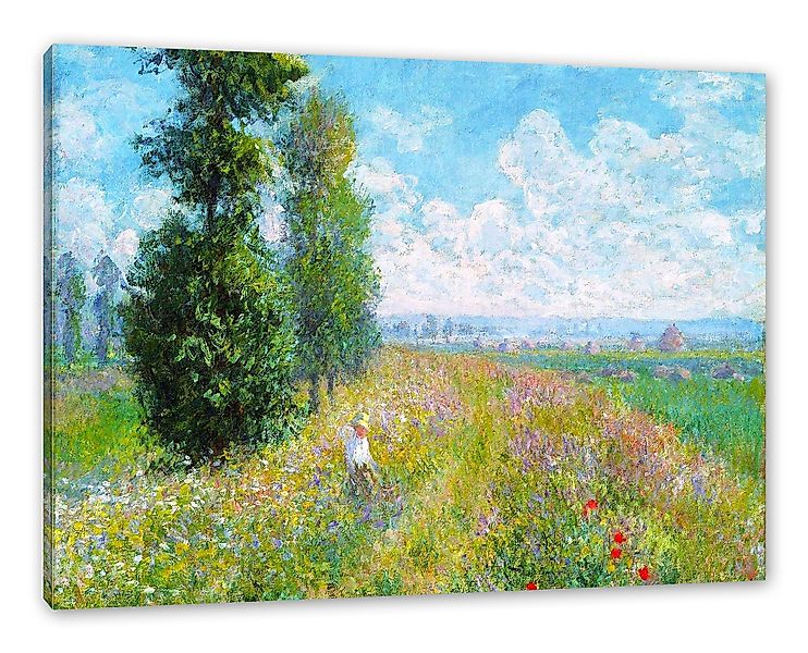 Pixxprint Leinwandbild Claude Monet - Wiese günstig online kaufen