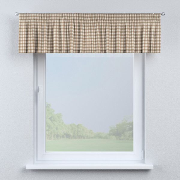 Kurzgardine mit Kräuselband, hellbraun-ecru , 260 x 40 cm, Quadro (136-07) günstig online kaufen